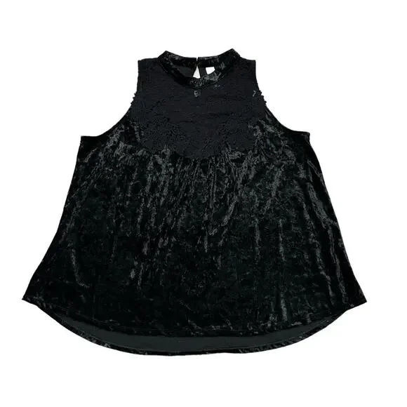 No Boundaries Goth Witchy Sleeveless Lace Plus Size XXL Top - Picture 1 of 5